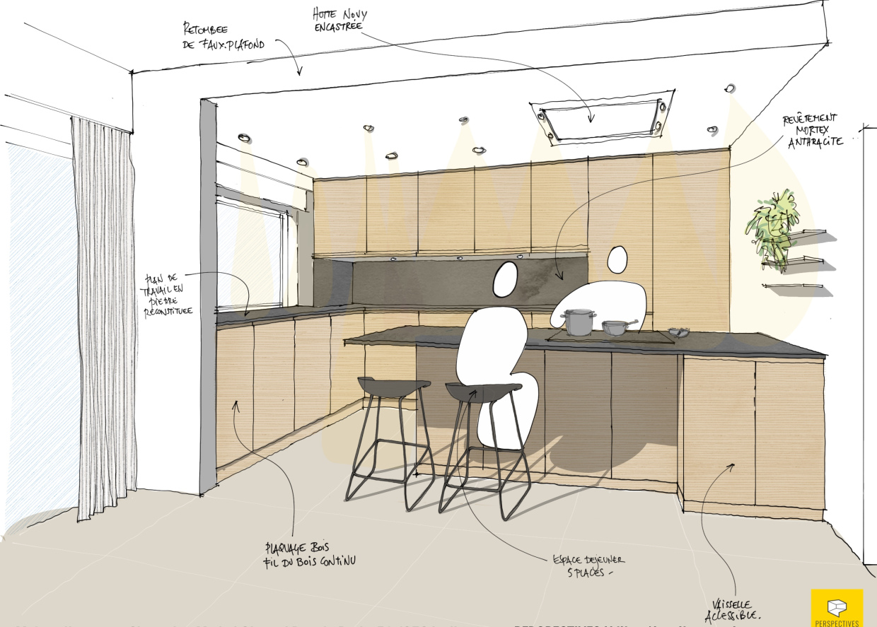 Cuisine perspective 3D
